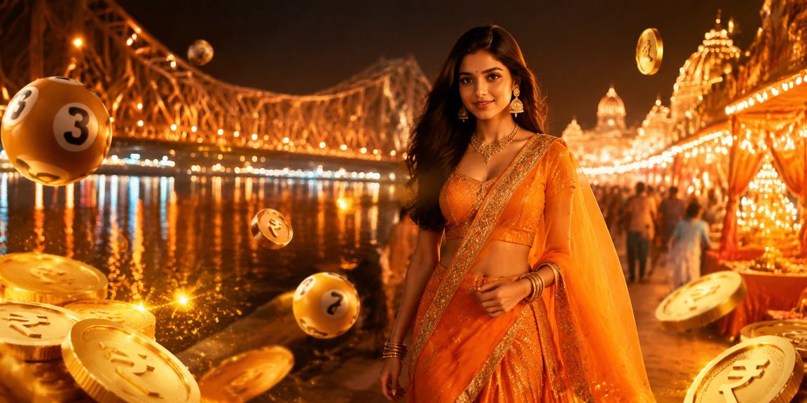 Colorful celebrations over Howrah Bridge with lottery and betting excitement